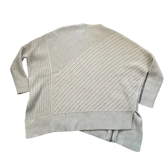 All Saints Chunky Asymmetrical Cable Knit Texture Block Sweater Sz XS - Picture 13 of 13